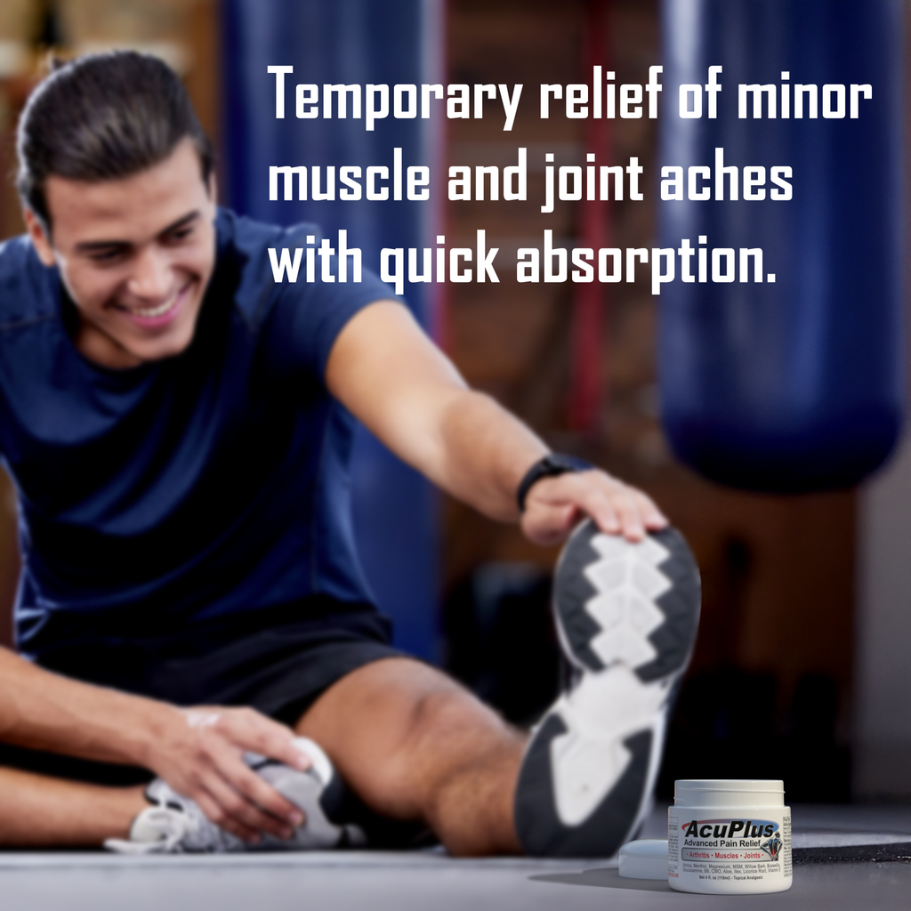 AcuPlus 4 oz Pain Relief Cream – Menthol Topical Analgesic for Muscle and Joint Aches