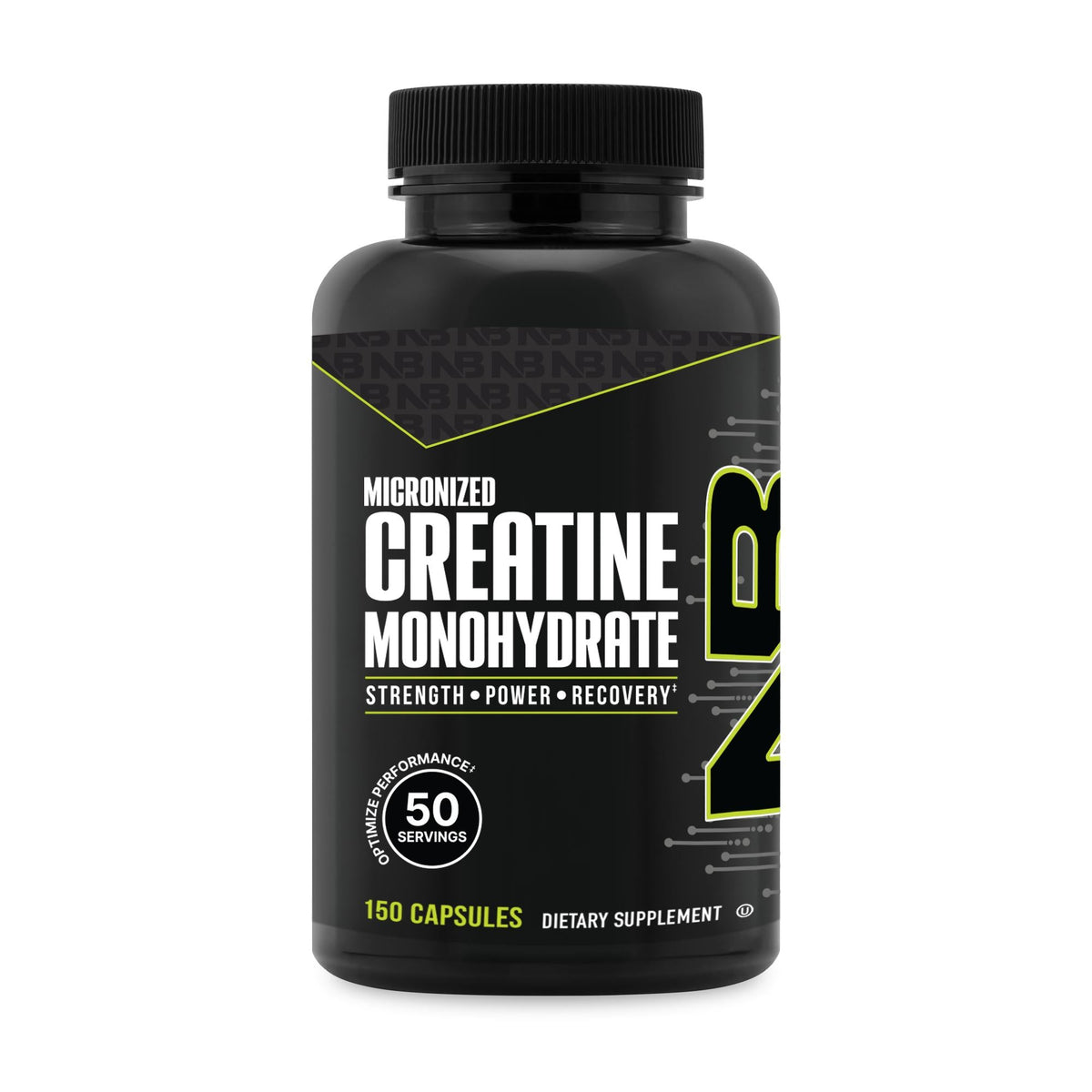 NutraBio Creatine Monohydrate - 150 Capsules