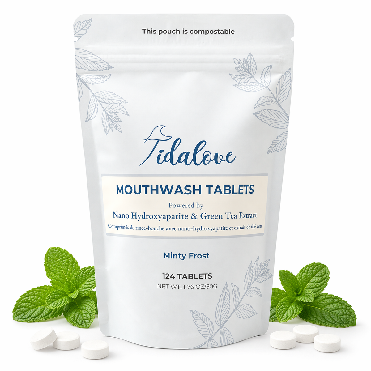 Fluoride-Free Mouthwash Tablets Refill with 5% nHAp – 124 Tablets