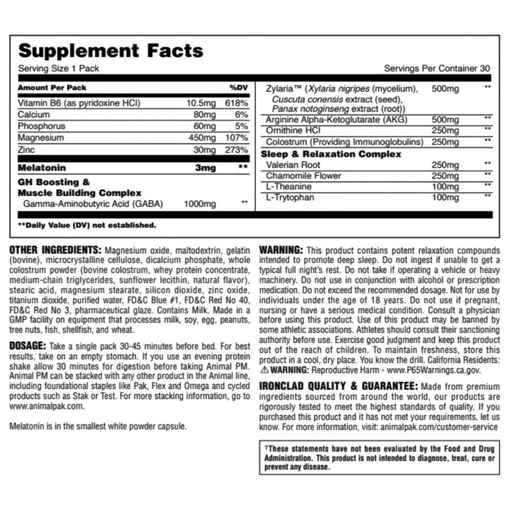 Universal Nutrition Animal Pak PM
