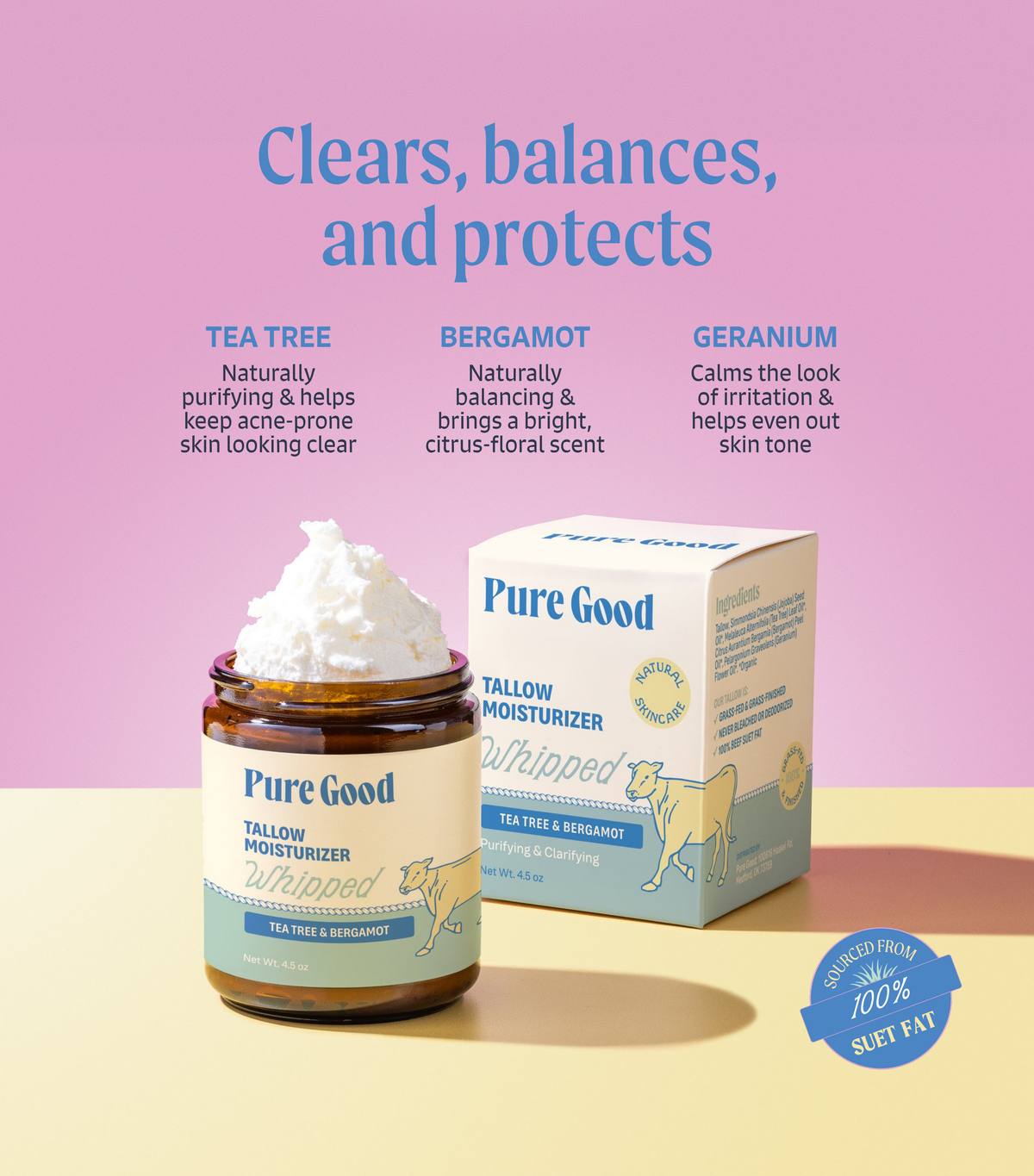 Tea Tree & Bergamot · Whipped Tallow