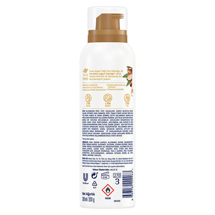 Dove Foam Shower Gel Argan Oil 200 ml x Derby Lady Blade