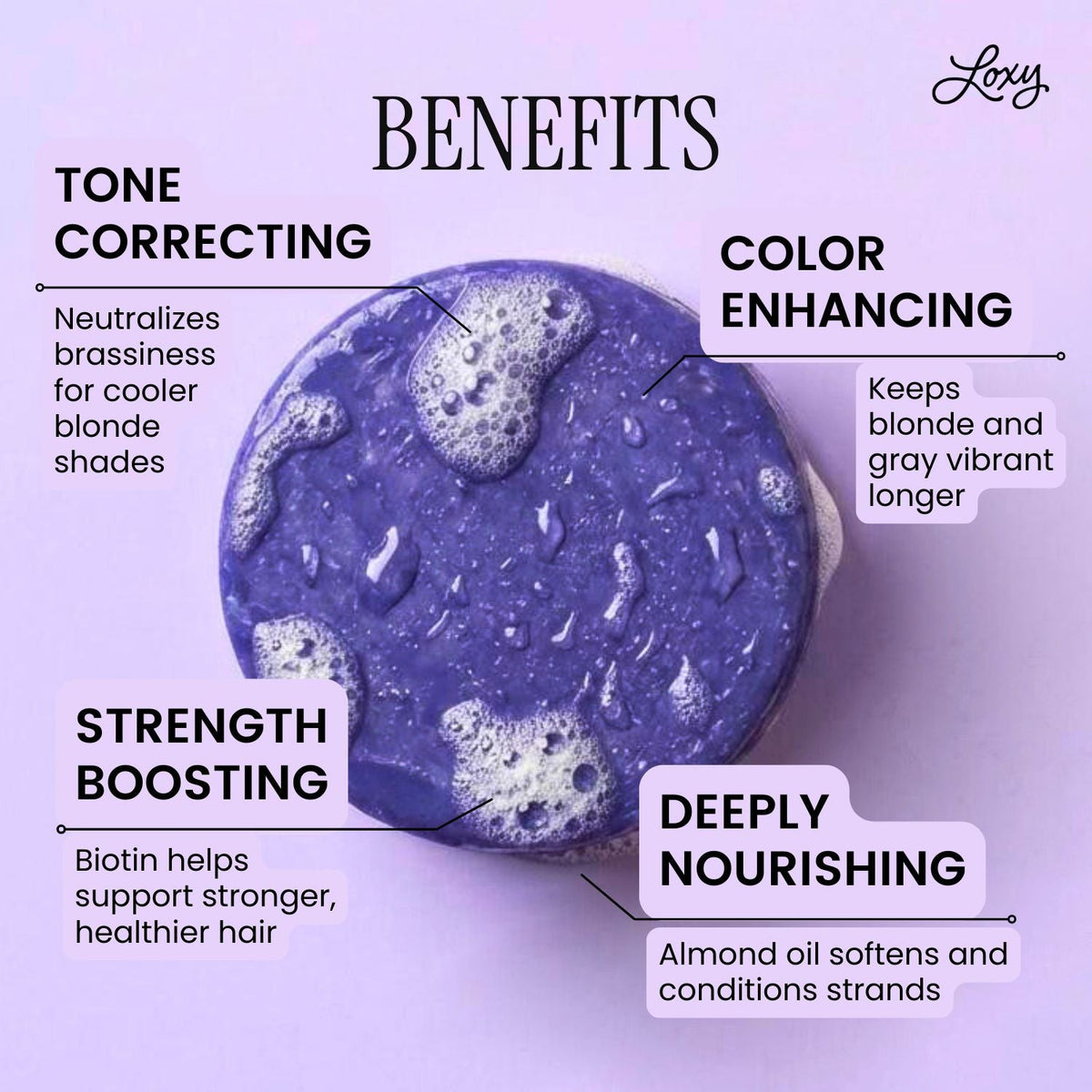 Tone: Purple Conditioner Bar with Biotin & Almond Oil