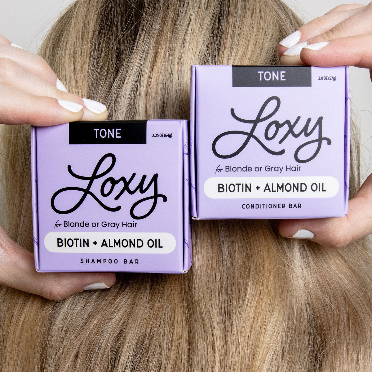 Tone: Purple Shampoo Bar & Conditioner Bar with Biotin & Almond Oil