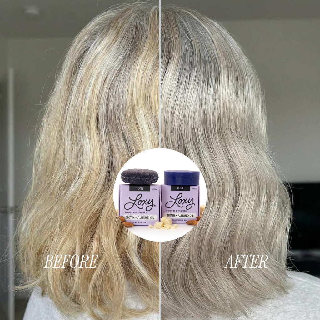 Tone: Purple Shampoo Bar & Conditioner Bar with Biotin & Almond Oil