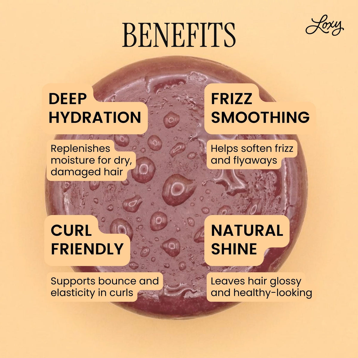 RELAX: Conditioner Bar for dry, frizzy or curly hair with Argan Oil & Colloidal Oatmeal