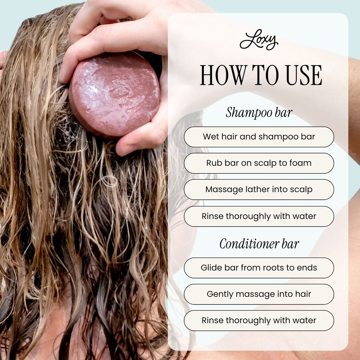 RELAX: Conditioner Bar for dry, frizzy or curly hair with Argan Oil & Colloidal Oatmeal