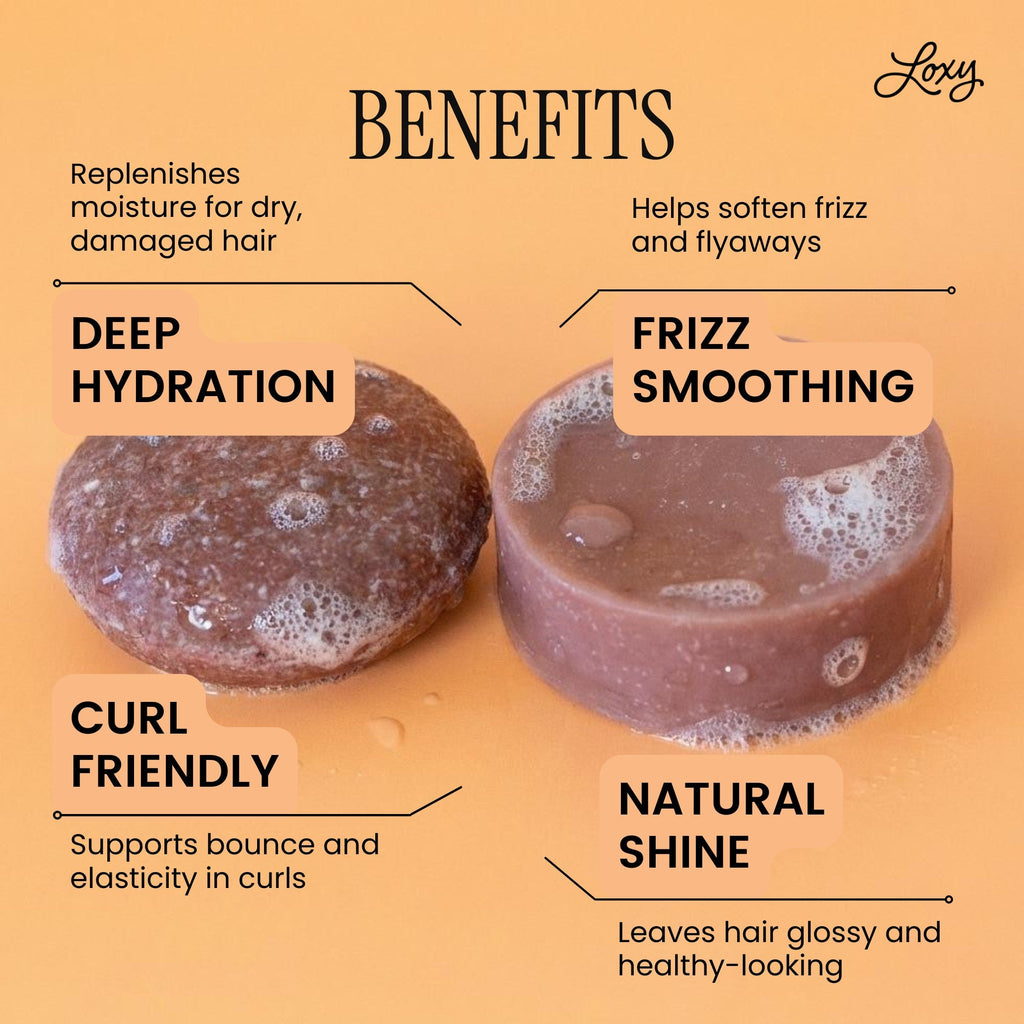 RELAX: Moisturizing Shampoo Bar & Conditioner Bar for dry, frizzy or curly hair with Argan Oil & Oatmeal