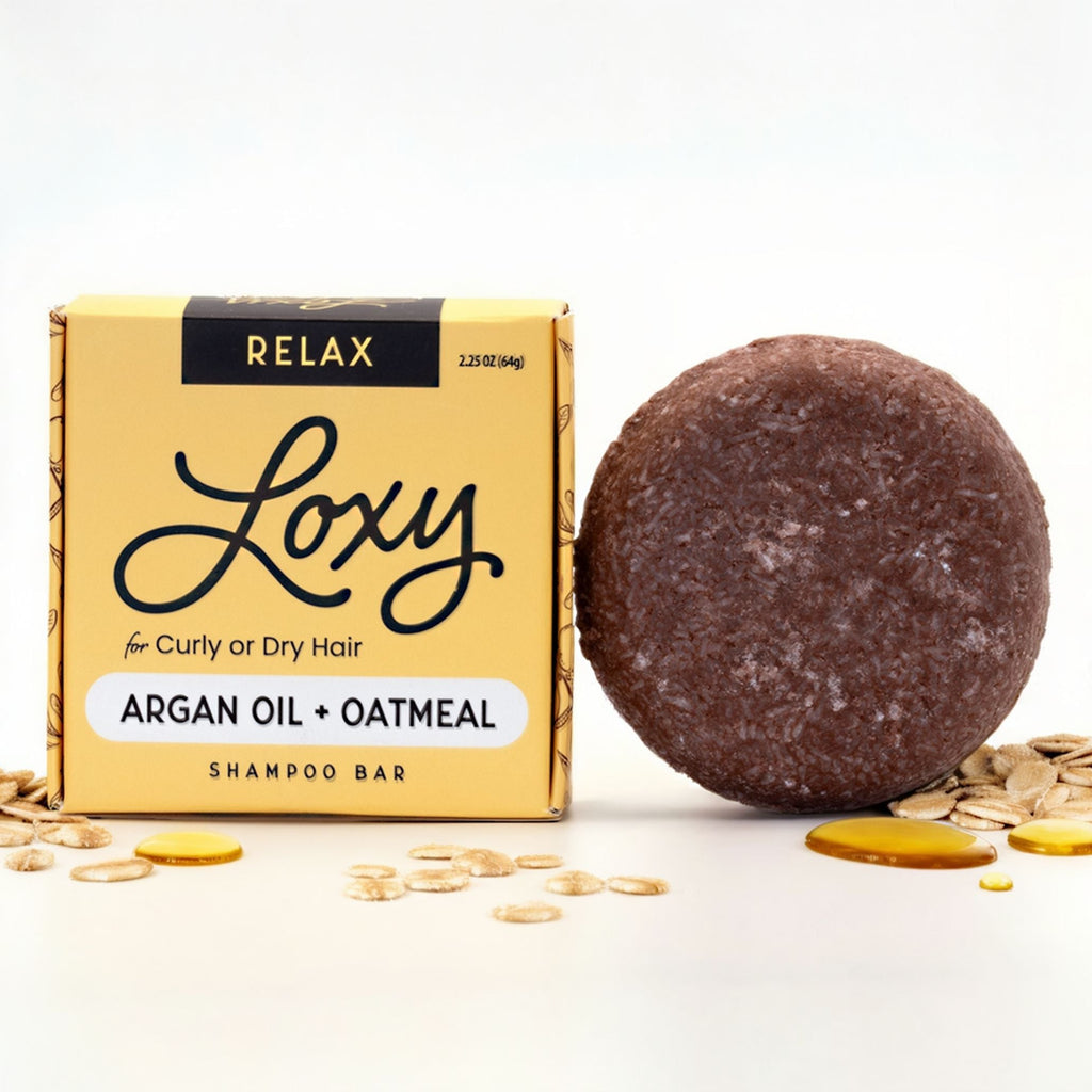 RELAX: Shampoo Bar for dry, frizzy or curly hair with Argan Oil & Oatmeal
