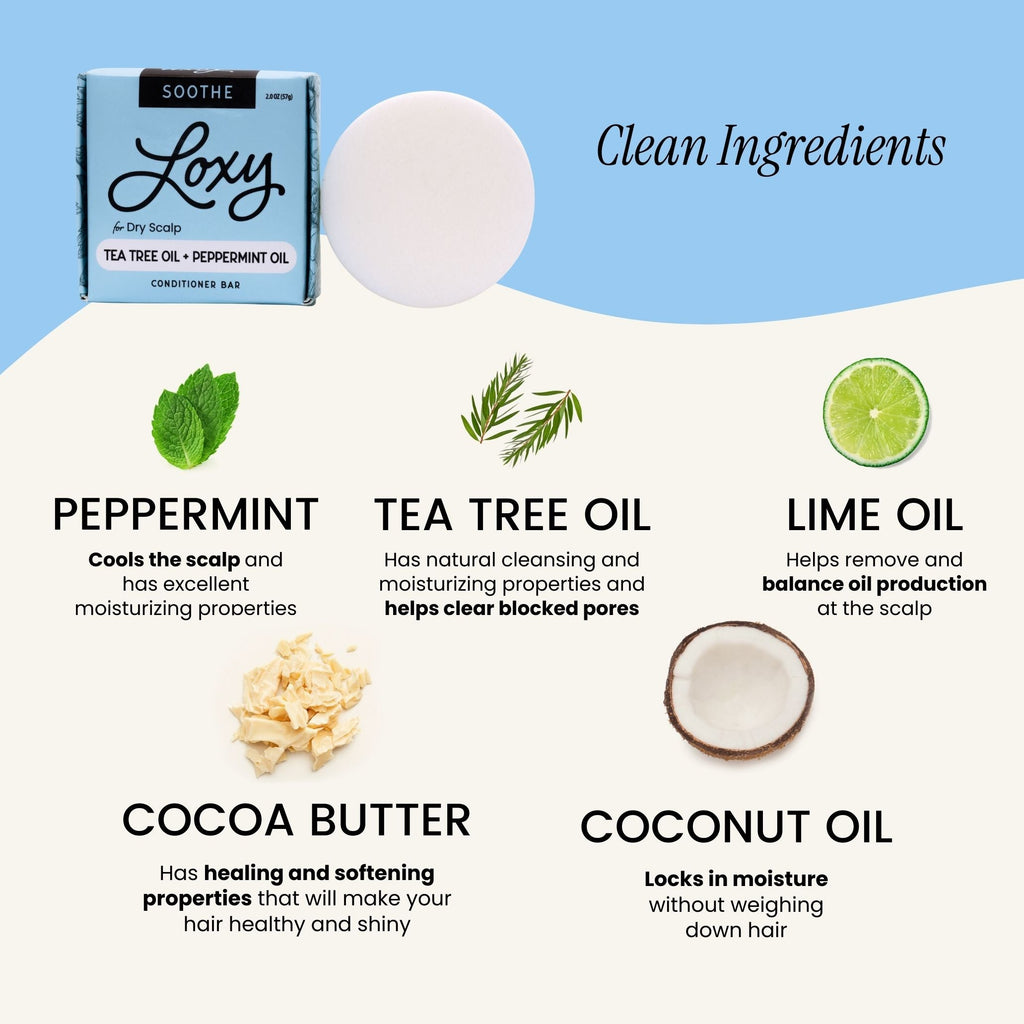 SOOTHE: Conditioner Bar for Dry Scalp with Tea Tree Oil & Peppermint Oil
