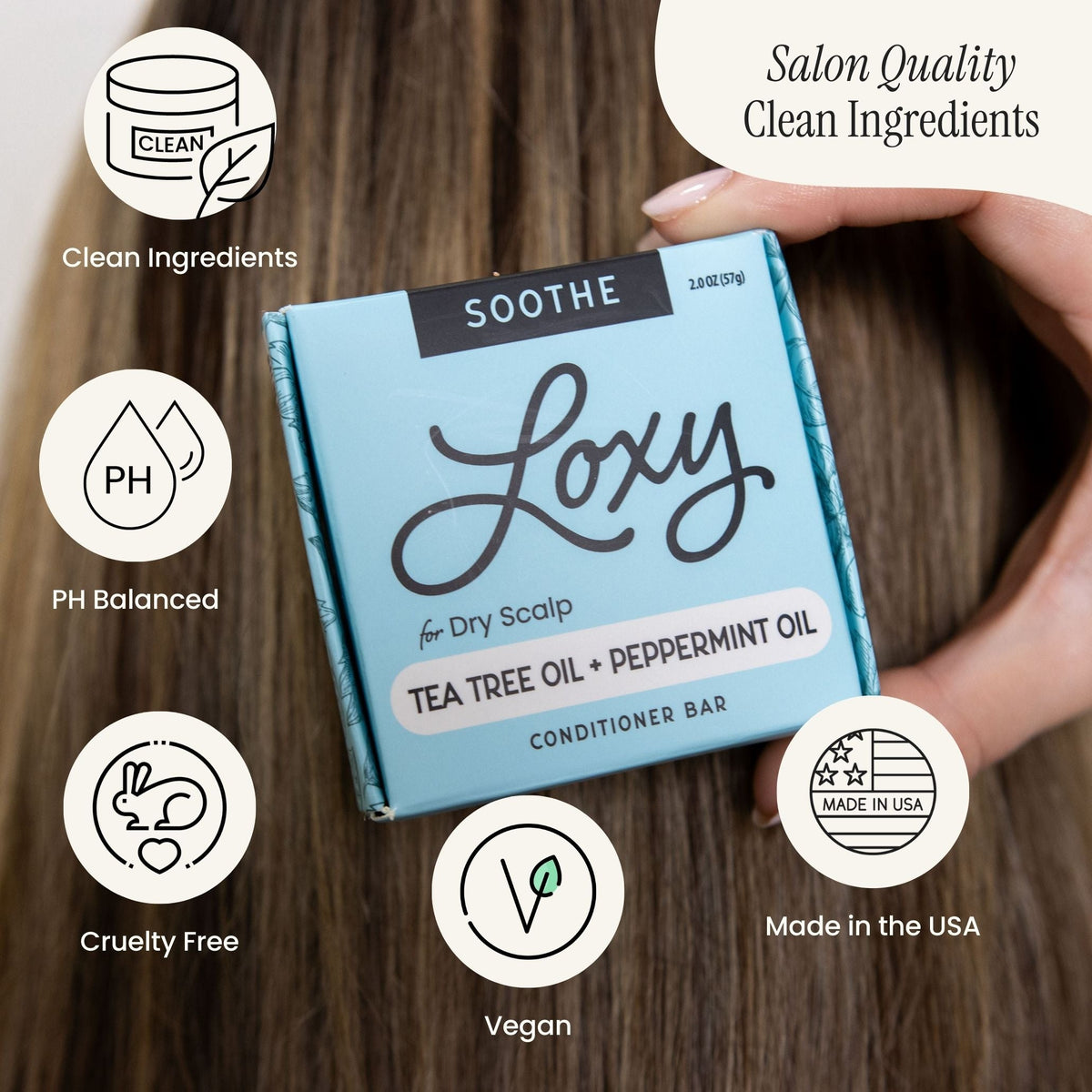 SOOTHE: Conditioner Bar for Dry Scalp with Tea Tree Oil & Peppermint Oil