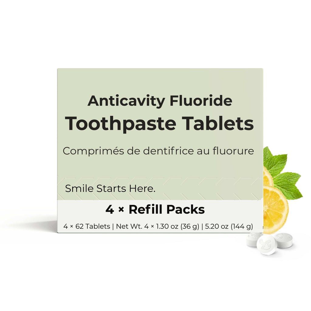 Fluoride Yuzu Mint Toothpaste Tablets – 4-Month Supply | 5% nHAp